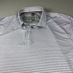 Flag & Anthem MadeFlex Mens XXL Golf Polo Shirt Blue Red Tee Print Performance